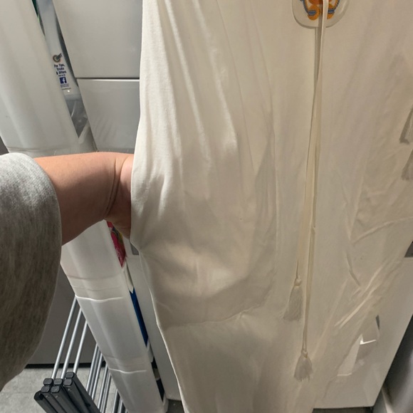 Cotton dress with embroidered belt - TORY BURCH - Picture 3 of 5